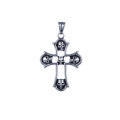 Modeaccessoires Titanium Stahlkreuz Anhänger Edelstahl Schmuck Schmuck Kopf Eagle Kopfkreuz Halskette